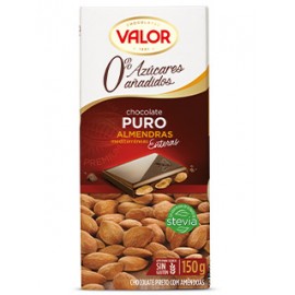 5 Tabletas Chocolate Valor Choco Puro Almendra Sin Azúcar