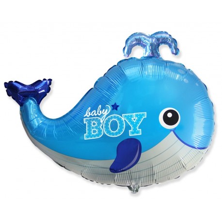 Globo Baby Shower Ballenita Azul 86 x 66 cm