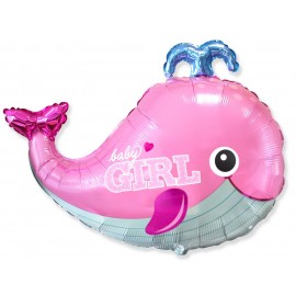 Globo Baby Shower Ballenita Rosa 86 x 66 cm