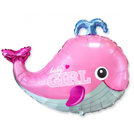 Globo Baby Shower Ballenita Rosa 86 x 66 cm