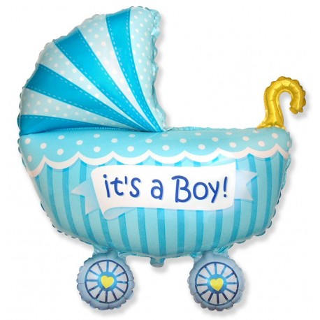 Globo Baby Shower Carrito Niño 89 x 74 cm