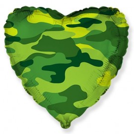 Globo Corazón Militar 45 cm