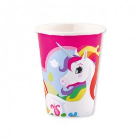8 Vasos Unicornio 266 ml