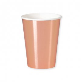 8 Copos Rosa Gold 355 ml