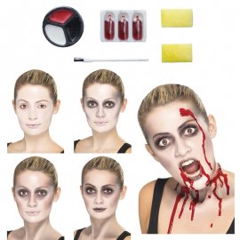 Kit de Pintura Zombie con Brocha y Sangue