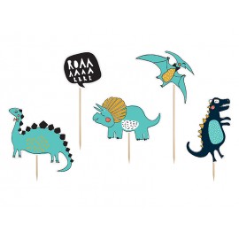 5 dinossauros de toppers 20 cm