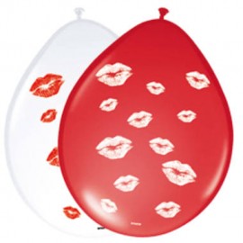 8 balões látex 30 cm beijos