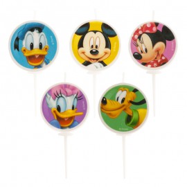 5 Velas Mickey & Amigos 3 cm