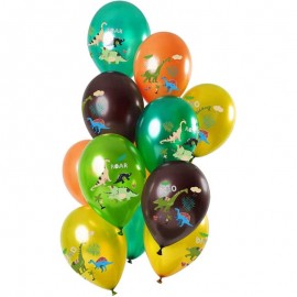 Bouquet de Globos 12 uds Dinosaurios 30 cm