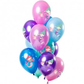 Buquê de balões 12 uds sirene 30 cm
