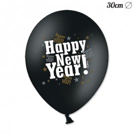 6 Globos Happy New Year 30 cm