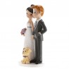 Figura Boda Con Perro 16 cm