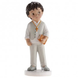 Figura Comunión Niño Traje Gris 16 cm