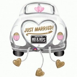 Globo Coche Novios Just Married 58 x 79 cm