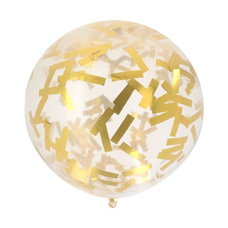 Globo con Confeti Dorado 61 cm