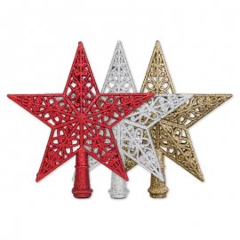 Estrela Decorada para Árvore 22 cm