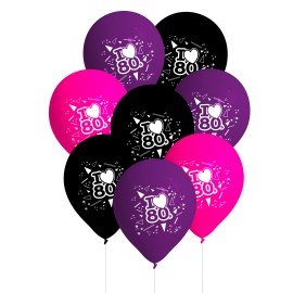 8 balões 80 látex