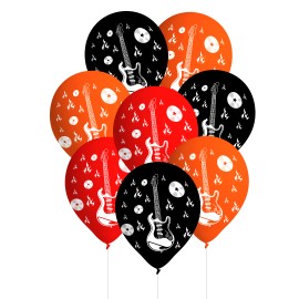 8 balões de rock & roll ltex