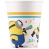 8 Vasos Minions de Papel 200 ml