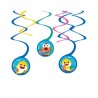 6 Decoraciones Baby Shark Colgantes Espiral