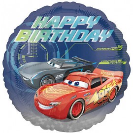 Balão Cars 3 Happy Birthday Papel