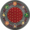 8 Pratos Medieval Metalizados 18 cm