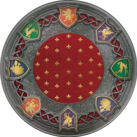 8 Pratos Medieval Metalizados 26 cm