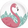 8 Pratos Flamingo 23 cm
