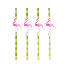 8 Straws Flamingo Tropical