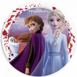 8 Pratos Frozen 2 de Papel 23cm