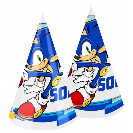 6 Chapéus em Forma de Cone Sonic