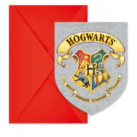 6 Invitaciones Harry Potter con Sobre