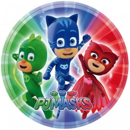 8 Pratos Pj Masks 23 cm 8 Pratos Pj Masks 23 cm