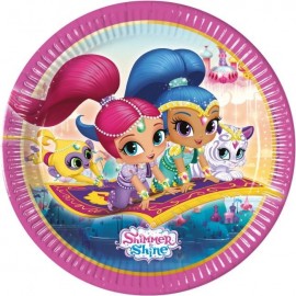 8 Pratos Shimmer & Shine 23 cm