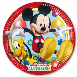 8 Pratos Mickey Mouse 20 cm