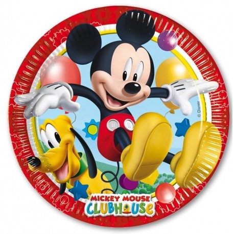 8 Platos Mickey Mouse 20 cm