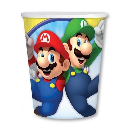 8 Copos Super Mario 266 ml