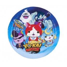 8 Platos Yo Kai Watch de Papel 18 cm