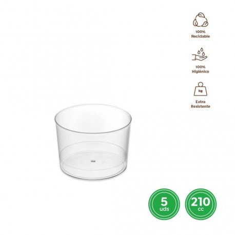 5 Vasos Chiquito 210 ml