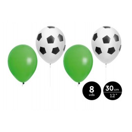 8 balões de futebol de látex 30 cm