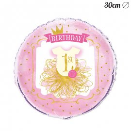 Balão Primeiro Ano Menina 30 cm