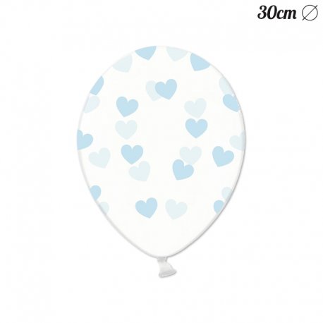 6 Globos con Corazones 30 cm