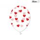 6 Globos con Corazones 30 cm