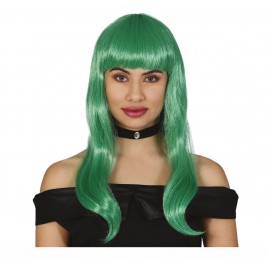 Peruca de cabelo verde