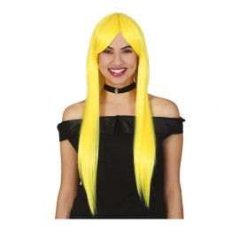 Peruca de cabelo amarelo