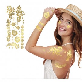 Tattoo Oro Flores