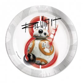 8 Platos BB-8 Star Wars 23 cm