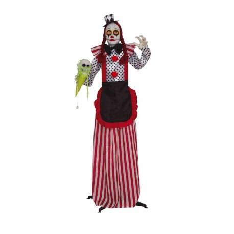 Arlequin palhaço com luz e são. 160 cm