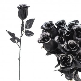 Rosa Negra y Plata 43 Cm