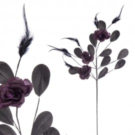 Vara Flores Negro Morado 20 X 10 X 60 Cm
